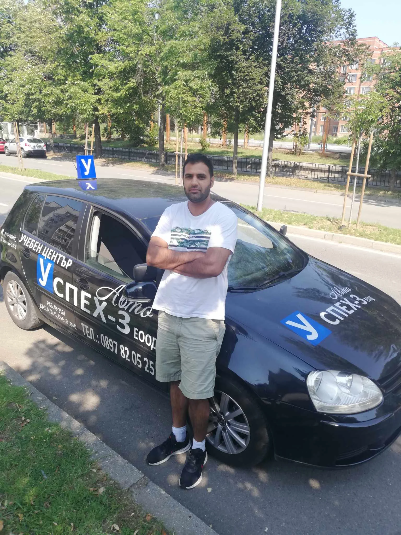Image showing one of the students after passing an exam